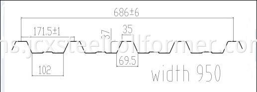 686 roof profile drawing